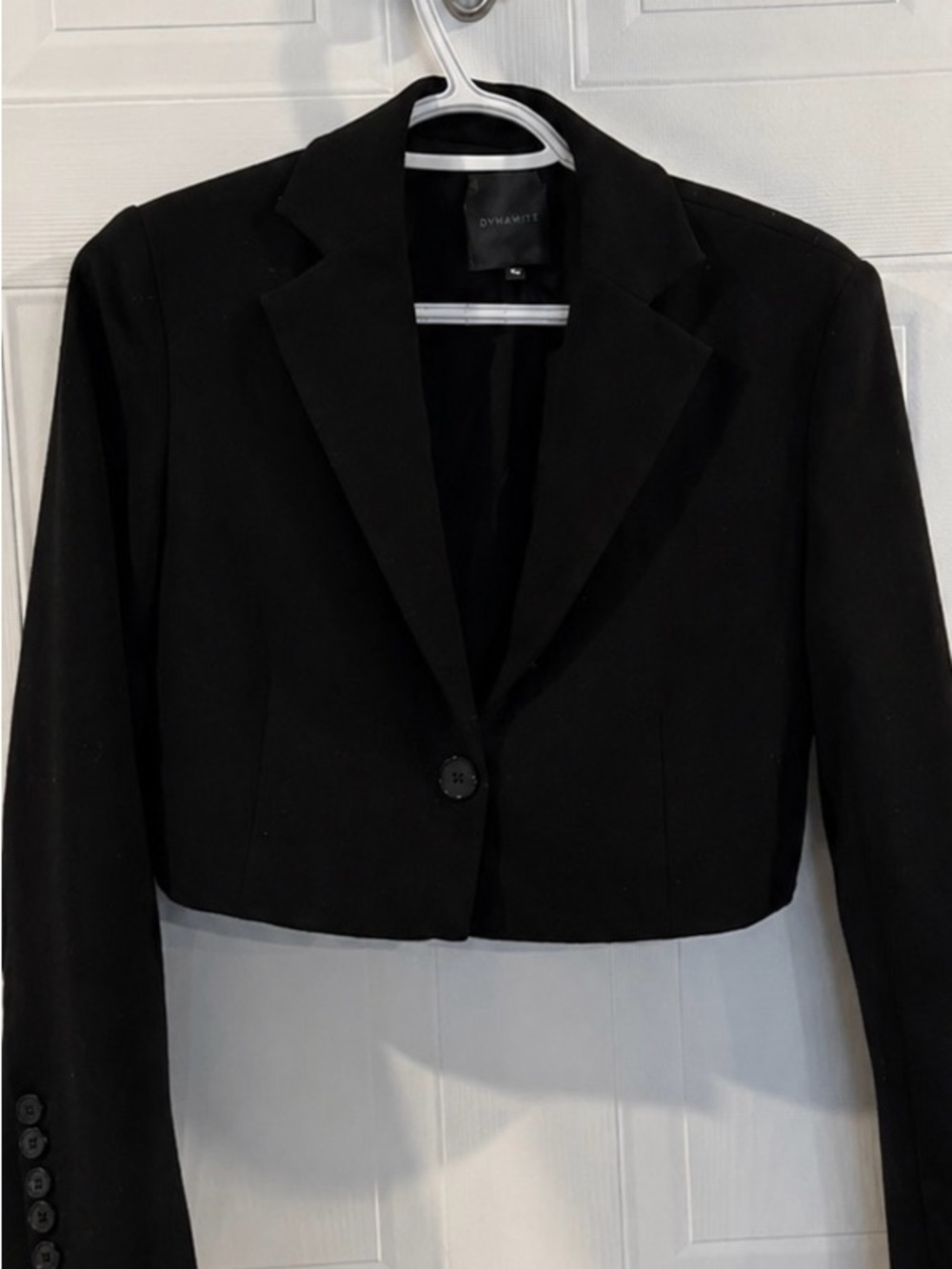 Dynamite Black Cropped Suit Jacket